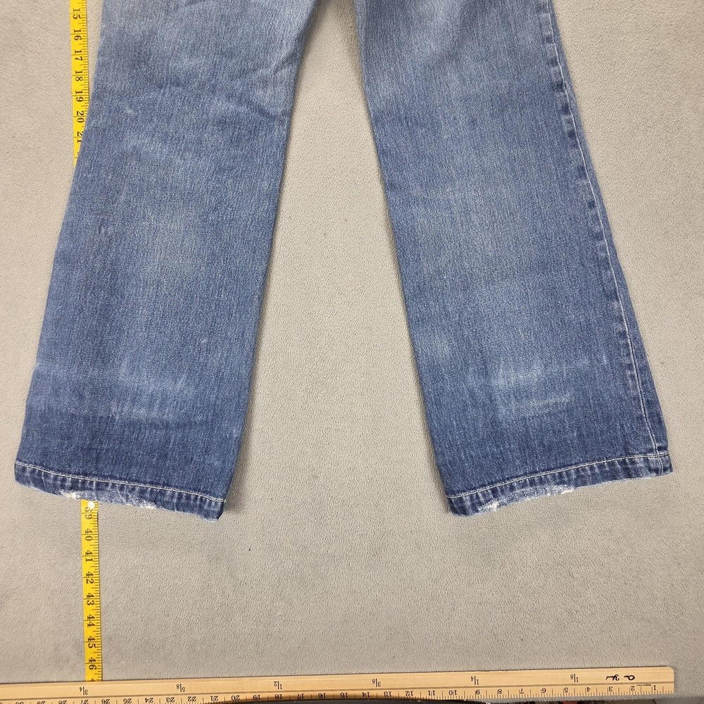 Diesel Jeans Womens 30x32 Blue Lambry Low Rise Bootcut Wide Leg Distressed 0R71I - Picture 16 of 16